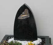 polierter schwarzer Granit