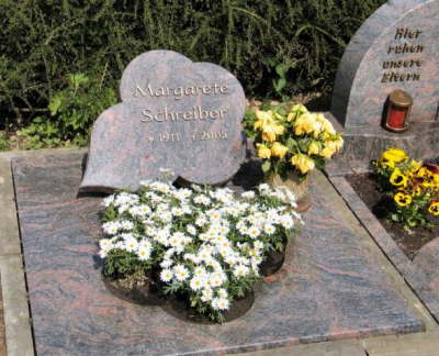 Blatt hinter blattf�rmigem Pflanzloch